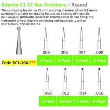 Edenta TC C1.104.*** Burs Finisher Round - 5 Pack (Some stock pack of 6) - Options Available